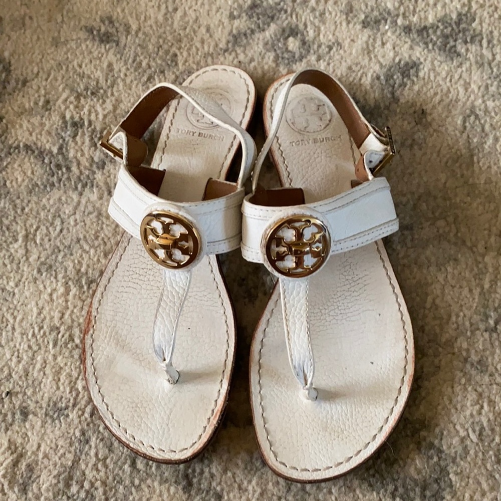 Tory Burch White Sandals